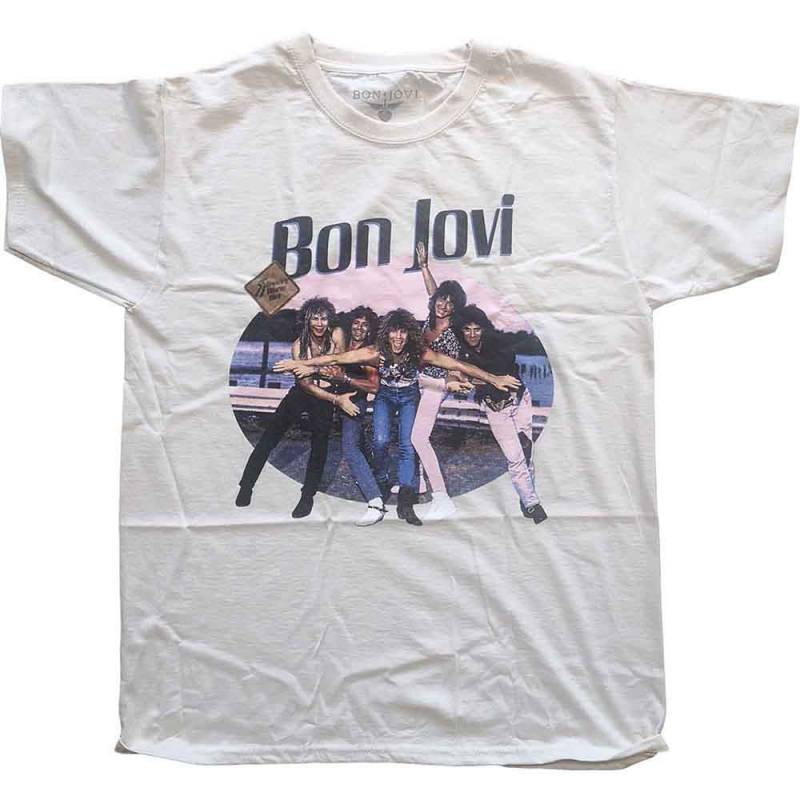 【予約商品】BON JOVI バンドTシャツ ユニセックス: Breakout (Natural)