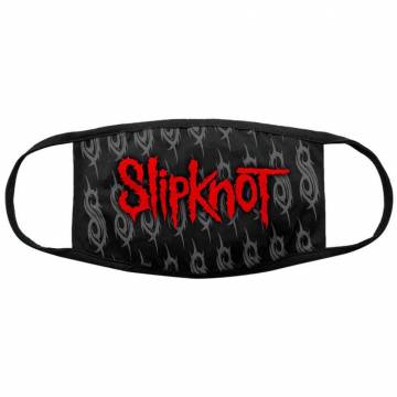 【予約商品】SLIPKNOT Face Mask: Red Logo & Sigils - BLACK