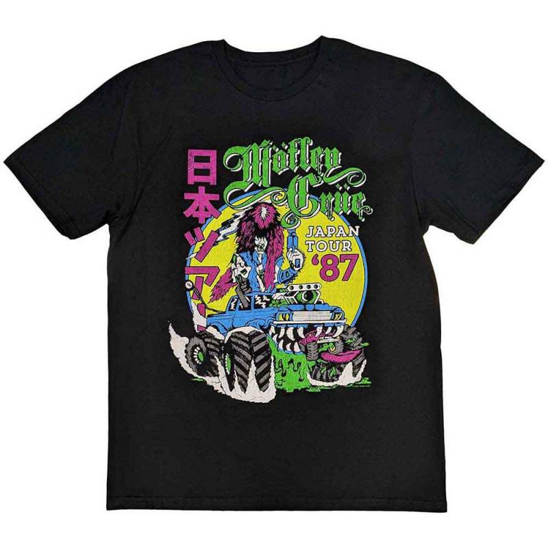 【予約商品】MOTLEY CRUE バンドTシャツ ユニセックス: Girls Girls Girls Japanese Tour '87 (Black)