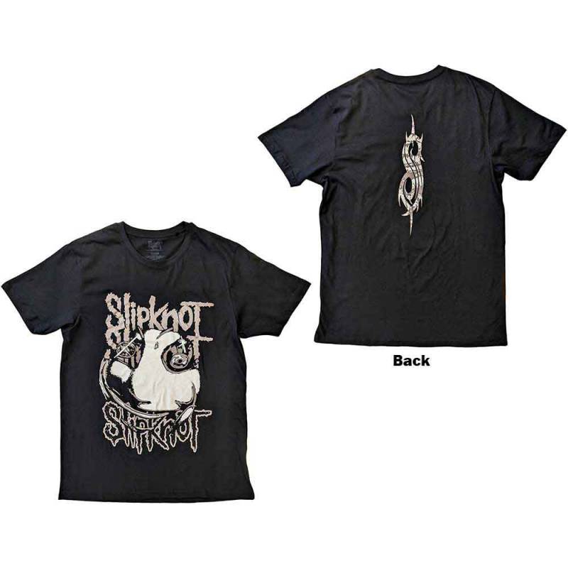 【予約商品】SLIPKNOT バンドTシャツ ユニセックス: Maggot (Black) (Back Print) - BLACK