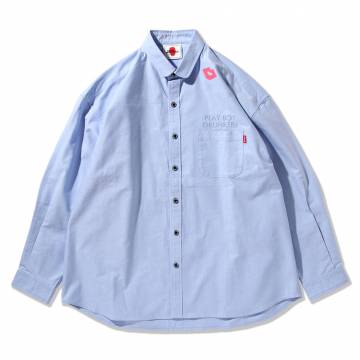 【予約商品】PUNK DRUNKERS (パンクドランカーズ)モテ男シャツ - LT.BLUE