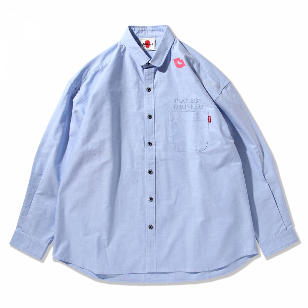 【予約商品】PUNK DRUNKERS (パンクドランカーズ)モテ男シャツ - LT.BLUE