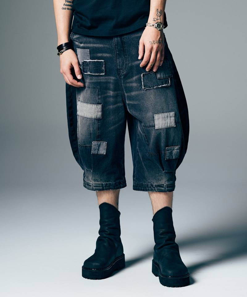 【予約商品】glamb(グラム) Unplugged Cropped Denim / アンプラグドクロップドデニム - Black