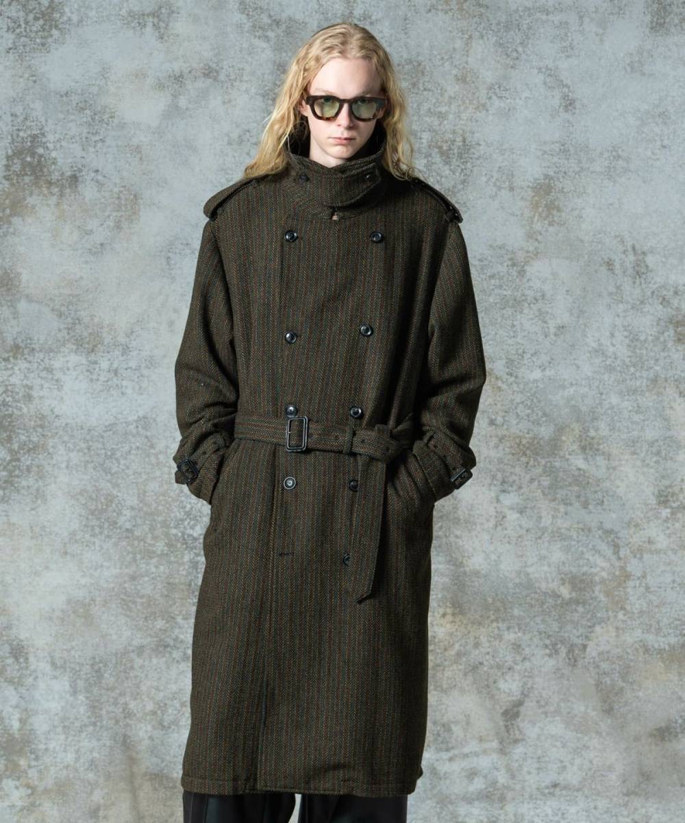 【予約商品】glamb(グラム)GB0325/JKT19 : Big Trench Coat / ビッグトレンチコート - Brown