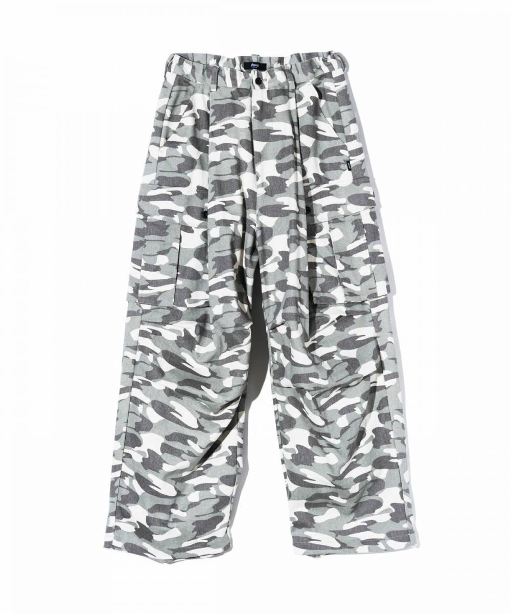 【予約商品】glamb(グラム) GB0424/P02 : Wide Military Pants / ワイドミリタリーパンツ - White