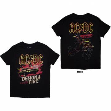 【予約商品】AC/DC バンドTシャツ ユニセックス: Demon Fire PWR-UP EU Tour '24 (Back Print & Ex-Tour) (XXX-Large) - BLACK