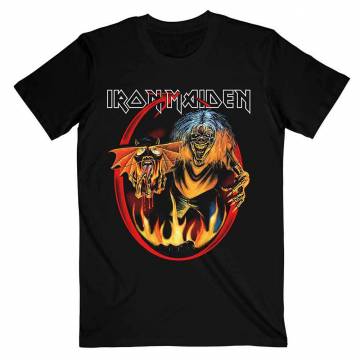【予約商品】IRON MAIDEN バンドTシャツ ユニセックス: Number Of The Beast Devil Tail - BLACK