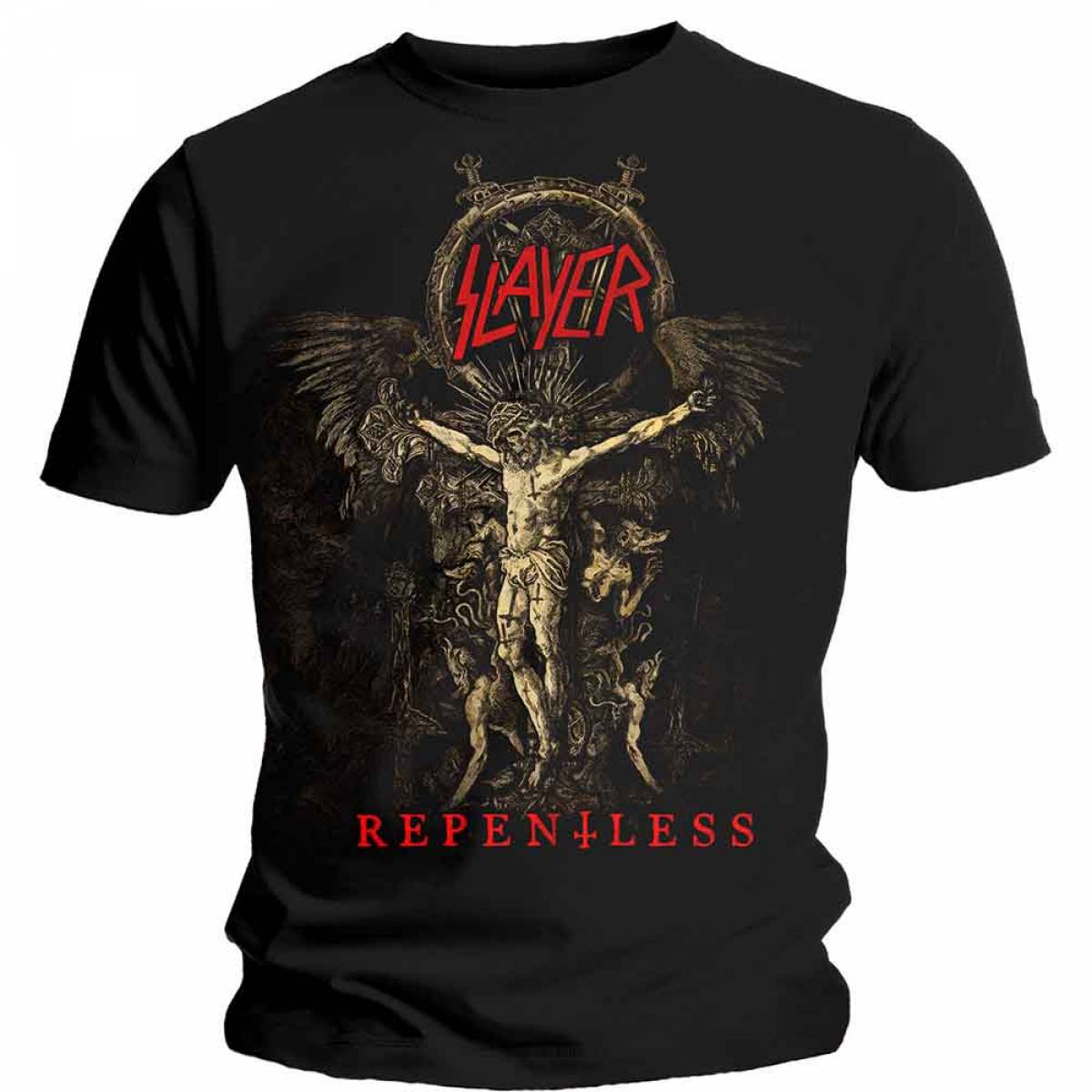 【予約商品】SLAYER バンドTシャツ ユニセックス: Cruciform Skeletal (Black) - BLACK