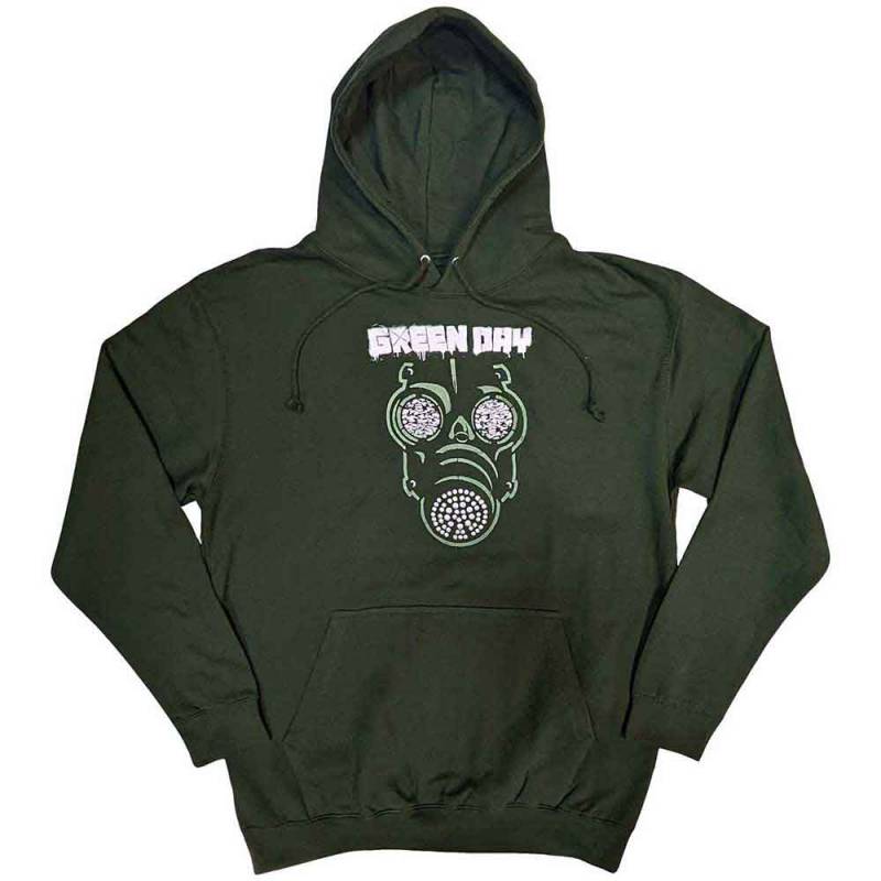 【予約商品】GREEN DAY Unisex Pullover Hoodie: Green Mask (Green) - GREEN