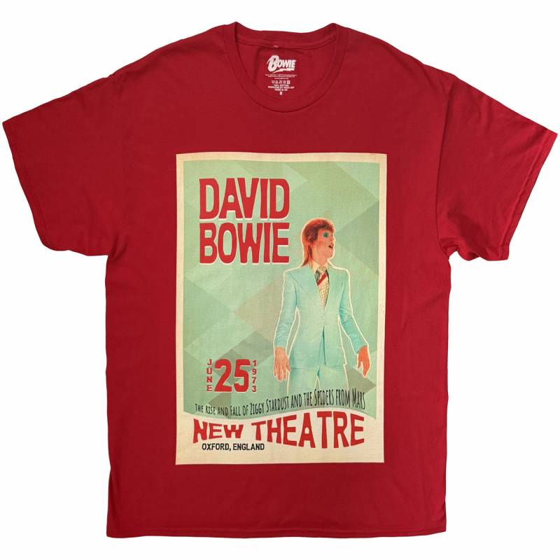 【予約商品】DAVID BOWIE バンドTシャツ ユニセックス: Oxford (Red)