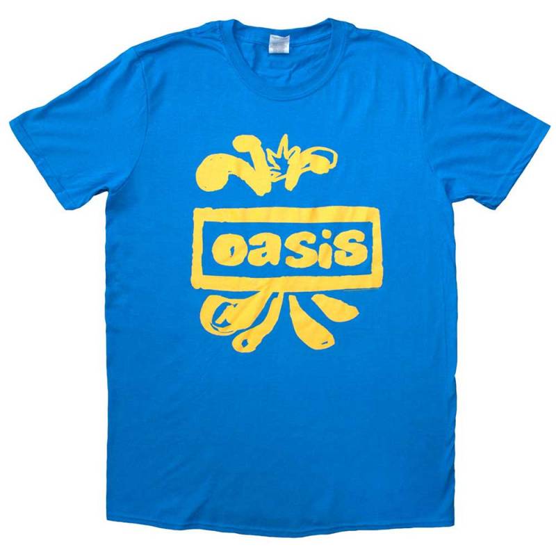 【予約商品】OASIS バンドTシャツ ユニセックス: Drawn Logo (Sapphire Blue)