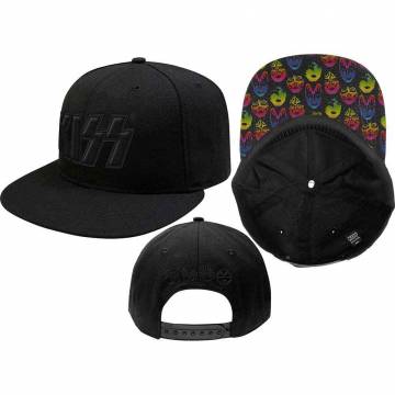 【予約商品】KISS Unisex Snapback Cap: Neon Faces (Black) - BLACK