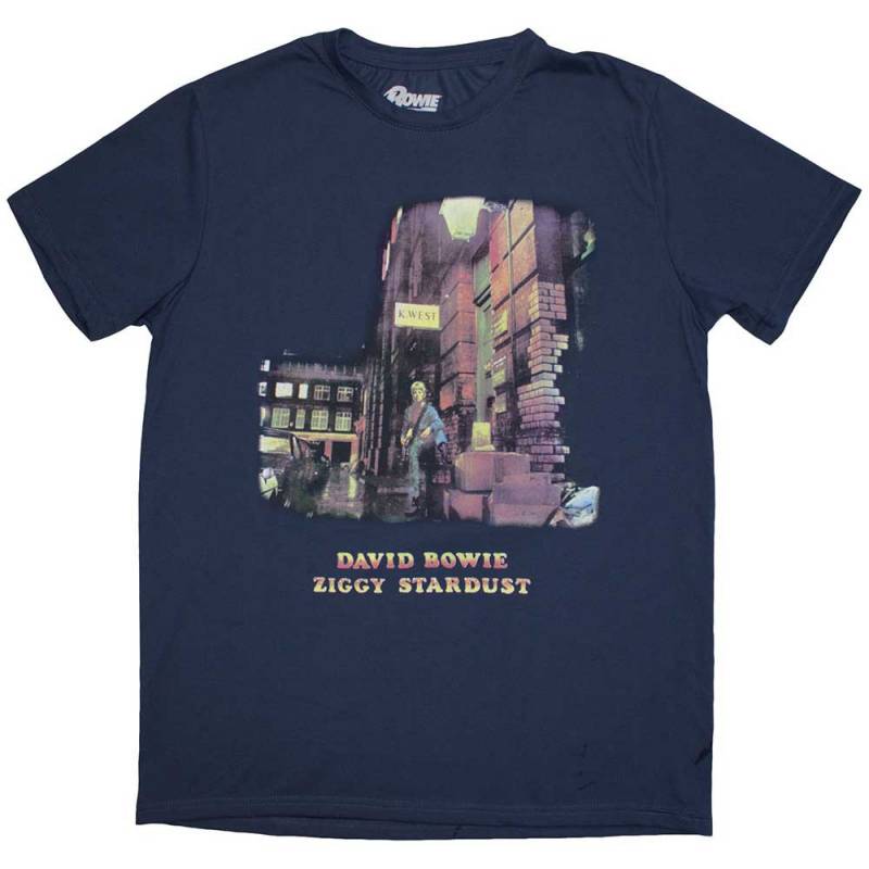 【予約商品】DAVID BOWIE バンドTシャツ ユニセックス: Ziggy Stardust (Denim Blue)