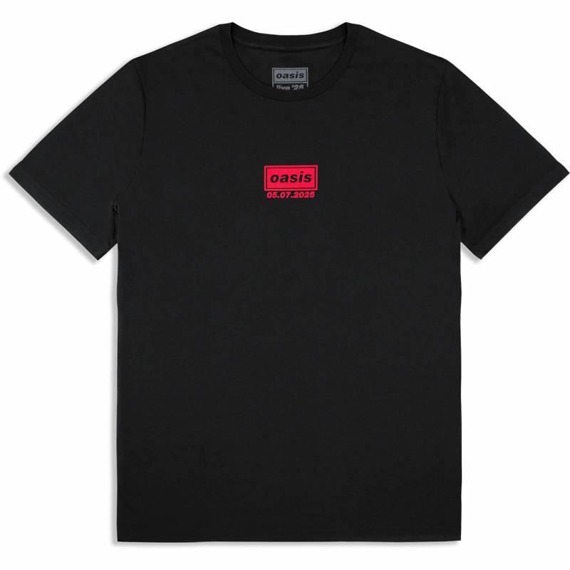 【予約商品】OASIS バンドTシャツ ユニセックス: Cardiff 5 July Event (Black) (Back Print & Ex-Tour)
