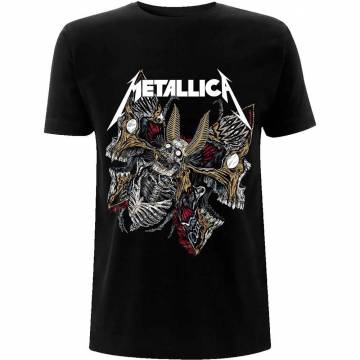 【予約商品】METALLICA バンドTシャツ ユニセックス: Skull Moth (Black) - BLACK