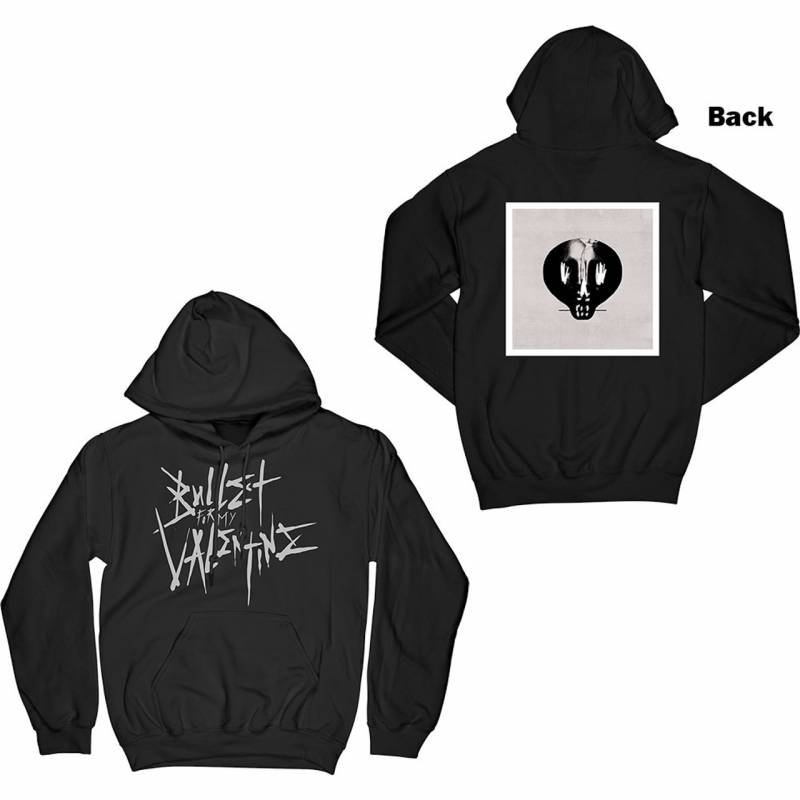 【予約商品】BULLET FOR MY VALENTINE Unisex Pullover Hoodie: Large Logo & Album (Black) (Back Print)