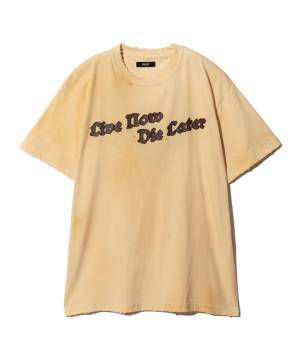 【予約商品】glamb(グラム)GB0125/CS13 : Grunge Message T-Shirt / グランジメッセージＴシャツ - White