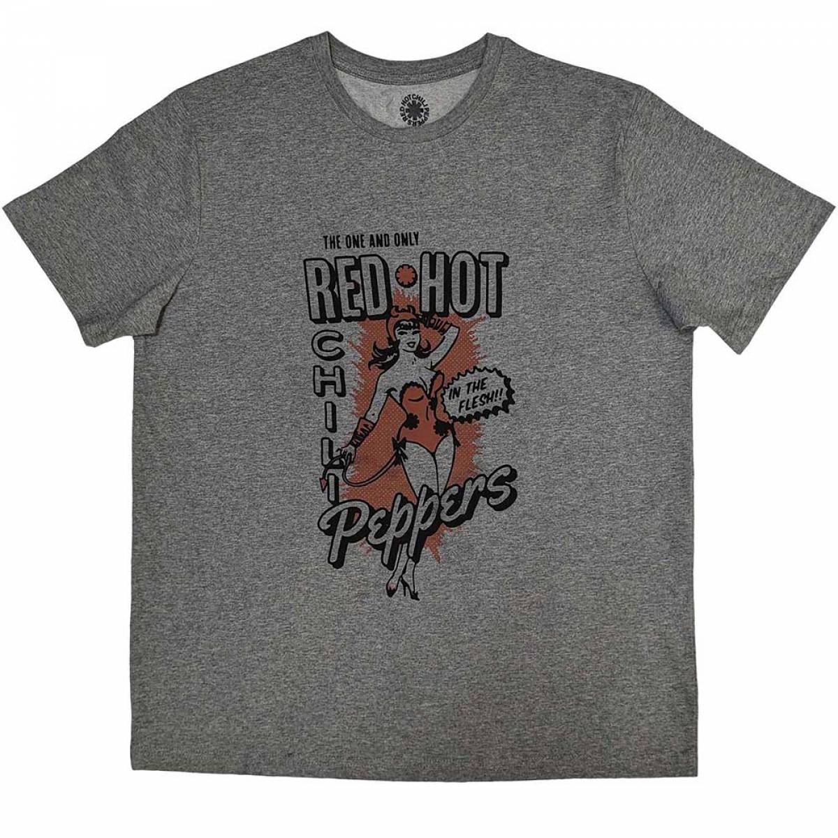 【予約商品】RED HOT CHILI PEPPERS バンドTシャツ ユニセックス: In The Flesh (Grey) - GREY