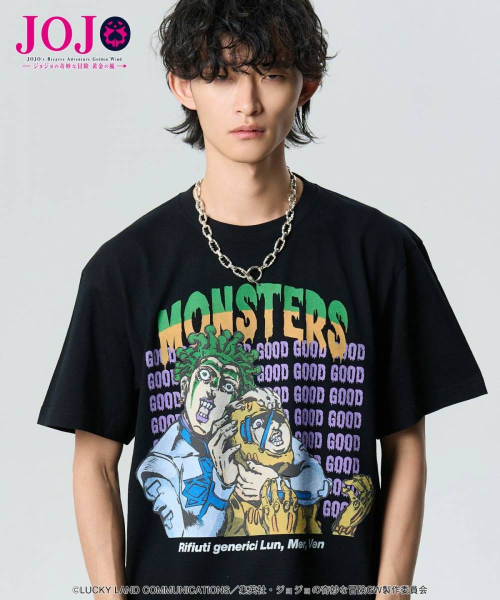 ジョジョの奇妙な冒険xglamb(グラム)GB0125/JJ15 : Cioccolata & Secco T-shirt - Black