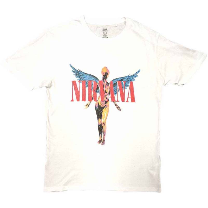 【予約商品】NIRVANA バンドTシャツ ユニセックス: Angelic (White)