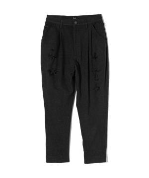 【予約商品】glamb(グラム) GB0424/P06 : Out of Society Tweed Slacks / アウトオブソサイエティツイードスラックス - Black
