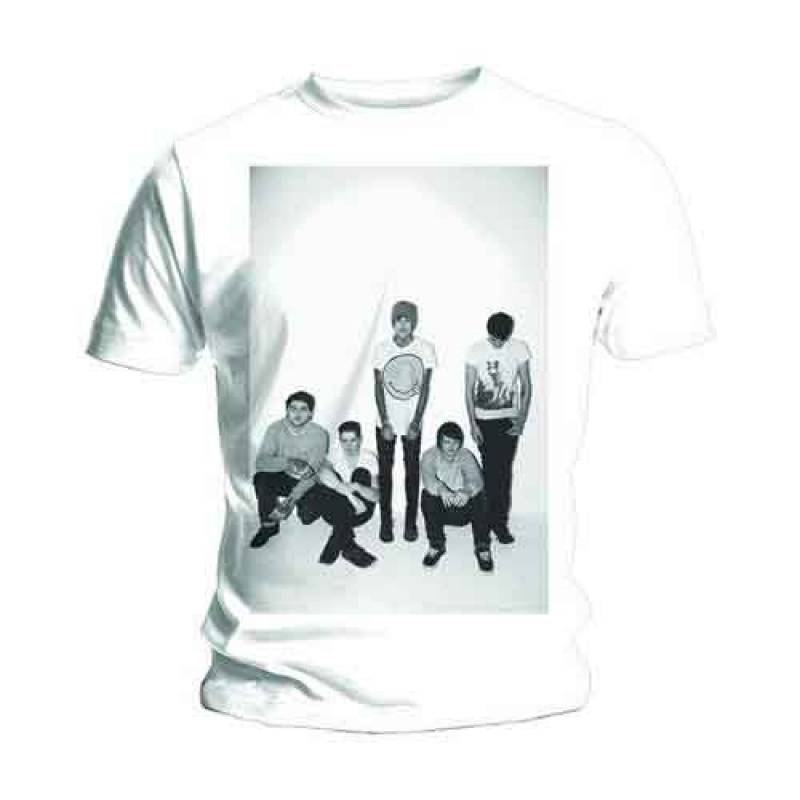 【予約商品】BRING ME THE HORIZON バンドTシャツ ユニセックス: Group Shot (White) - WHITE