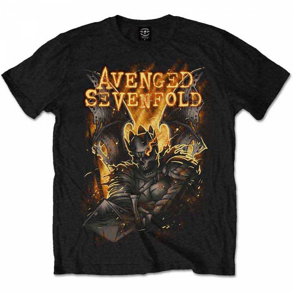 【予約商品】AVENGED SEVENFOLD バンドTシャツ ユニセックス: Atone (Black) - BLACK