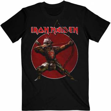 【予約商品】IRON MAIDEN バンドTシャツ ユニセックス: Senjutsu Eddie Archer Red Circle - BLACK