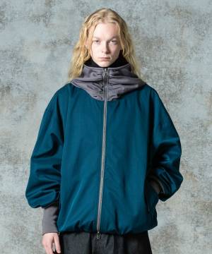 【予約商品】glamb(グラム)GB0325/JKT09 : Drape High Neck Jacket / ドレープハイネックジャケット - Blue