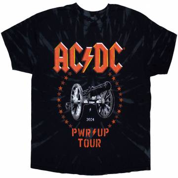 【予約商品】AC/DC バンドTシャツ ユニセックス: PWR-UP Tour '24 Cannon (Black) (Ex-Tour) - BLACK