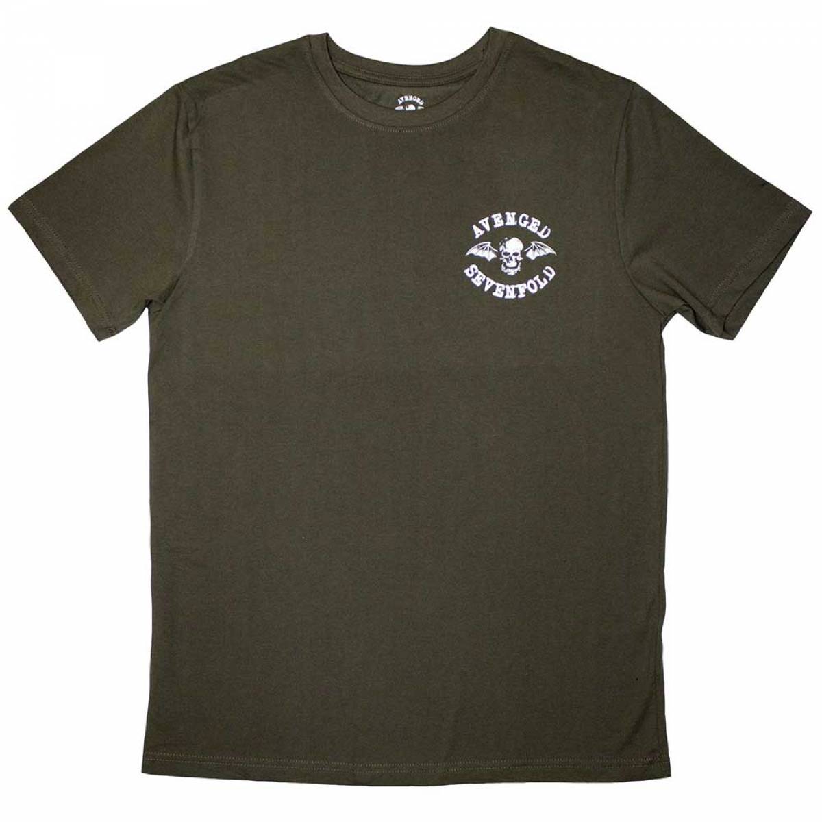 【予約商品】AVENGED SEVENFOLD バンドTシャツ ユニセックス: Mini Classic Deathbat (Green) - GREEN
