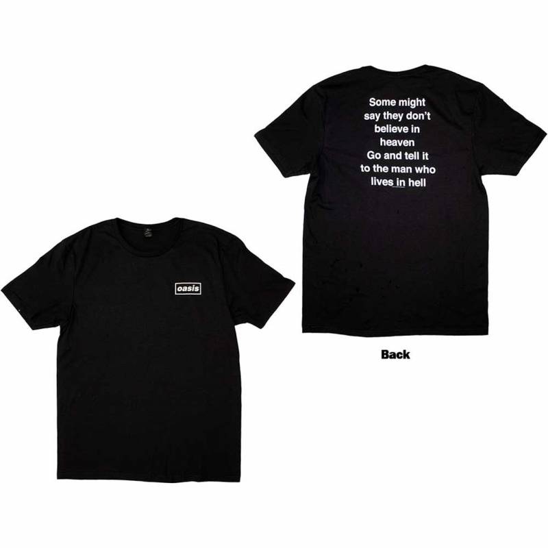 【予約商品】OASIS バンドTシャツ ユニセックス: Some Might Say Lyric (Black) (Back Print)