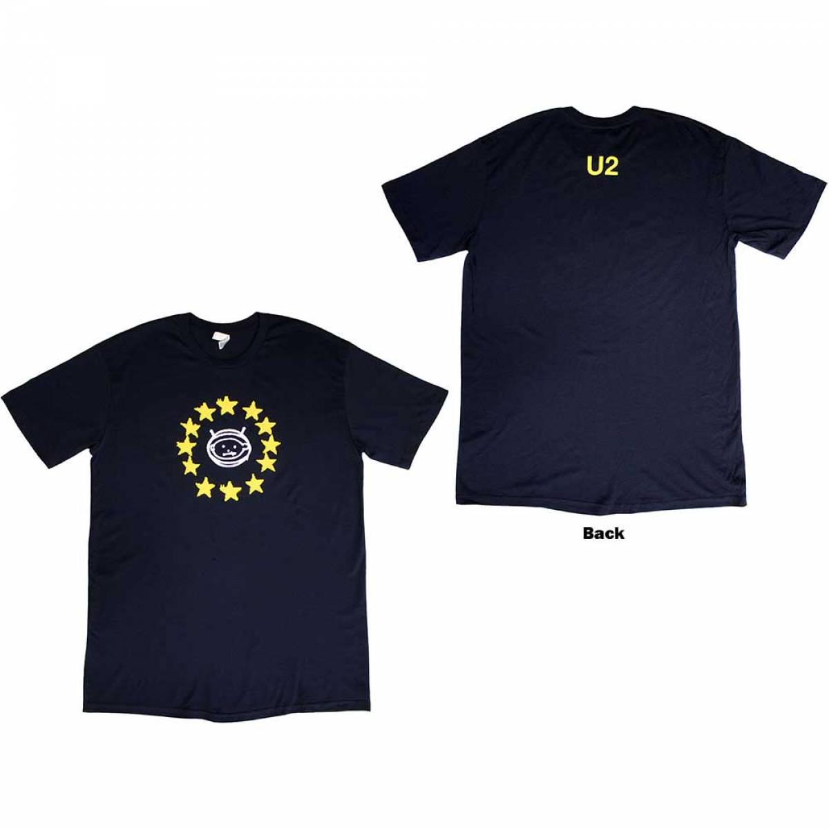 【予約商品】U2 バンドTシャツ ユニセックス: EU Stars 2018 (Navy Blue) (Ex-Tour) - NAVY BLUE
