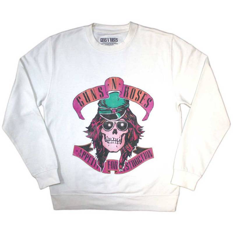 【予約商品】GUNS N' ROSES Unisex Sweatshirt: Axl Skull (White) (Oversized)