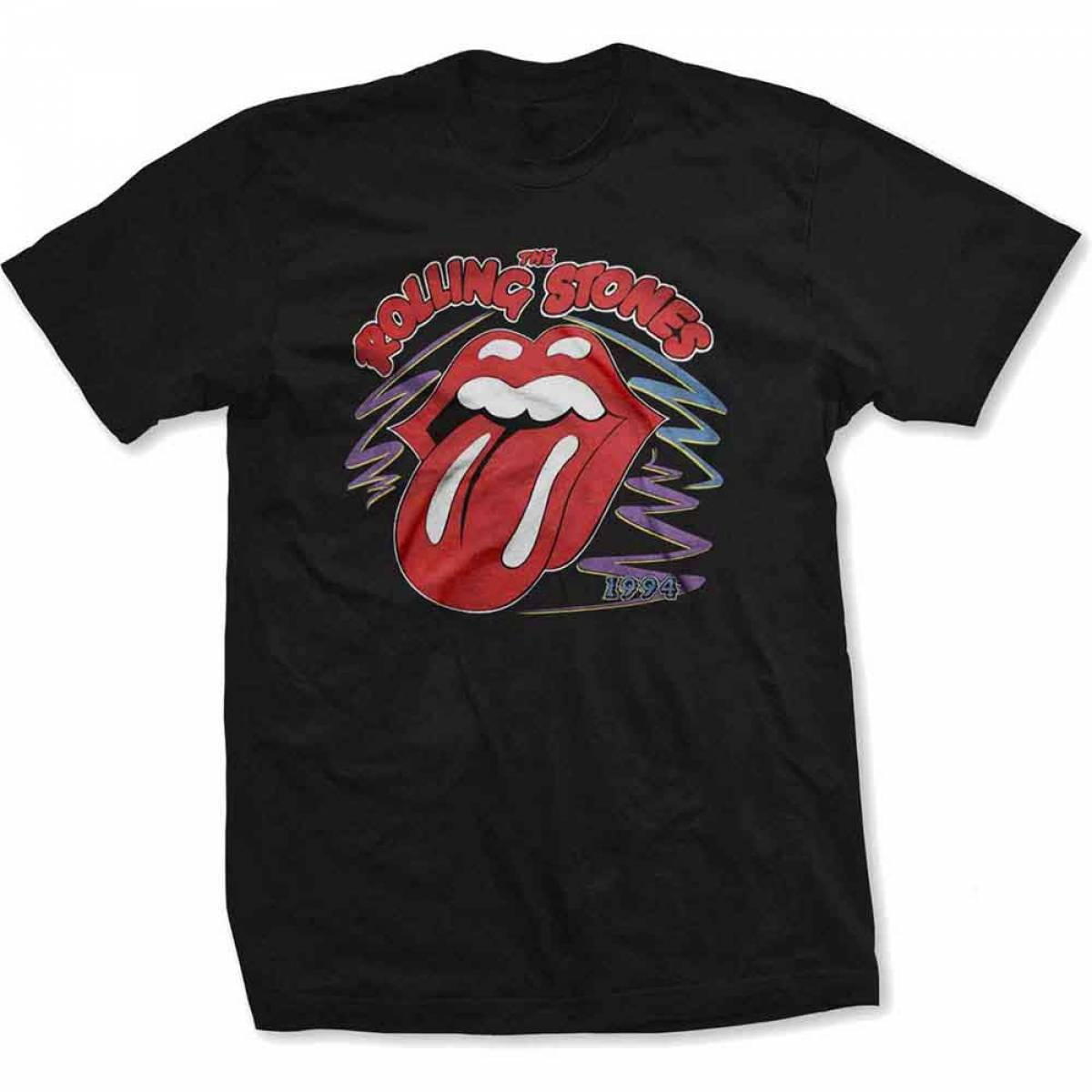 【予約商品】THE ROLLING STONES バンドTシャツ ユニセックス: 1994 Tongue (Black) - BLACK