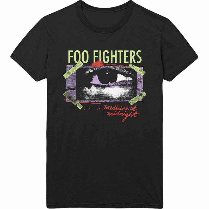【予約商品】FOO FIGHTERS バンドTシャツ ユニセックス: Medicine At Midnight Taped (Black)