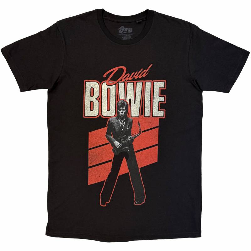 【予約商品】DAVID BOWIE バンドTシャツ ユニセックス: Red Sax (Black)