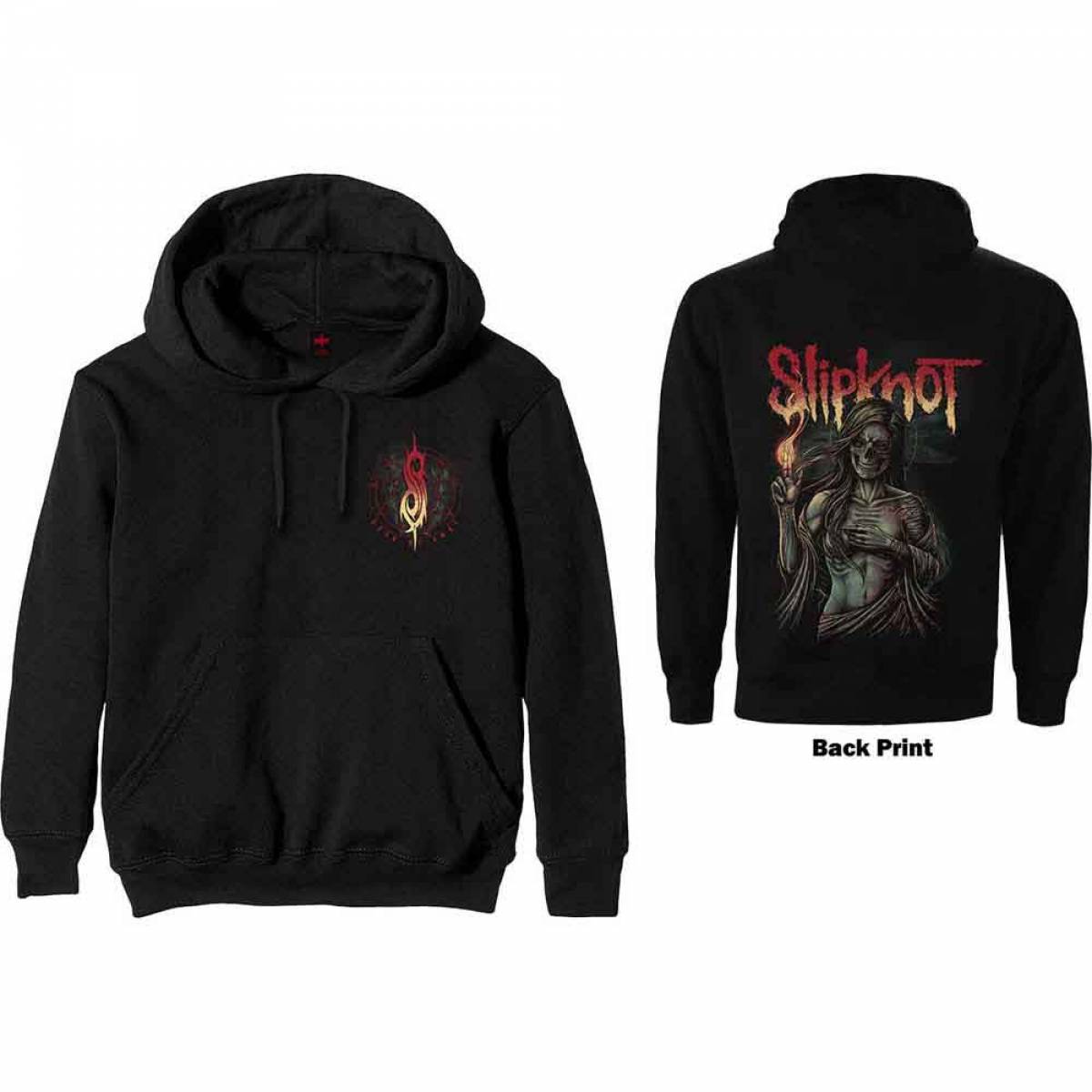 【予約商品】SLIPKNOT Unisex Pullover Hoodie: Burn Me Away (Black) (Back Print) - BLACK