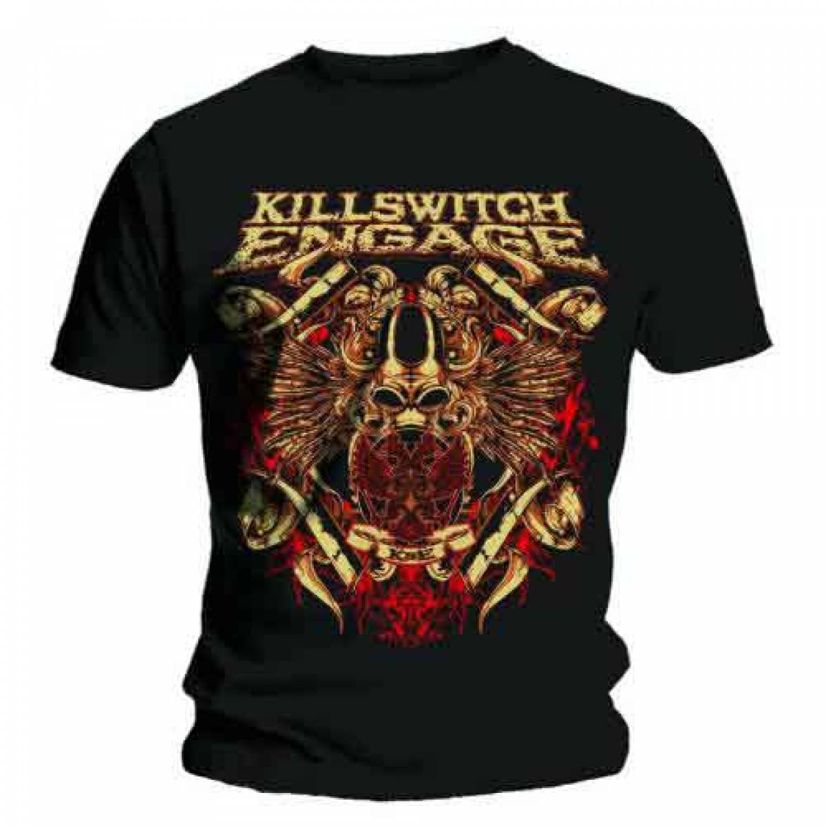 【予約商品】KILLSWITCH ENGAGE バンドTシャツ ユニセックス: Engage Bio War (Black) - BLACK