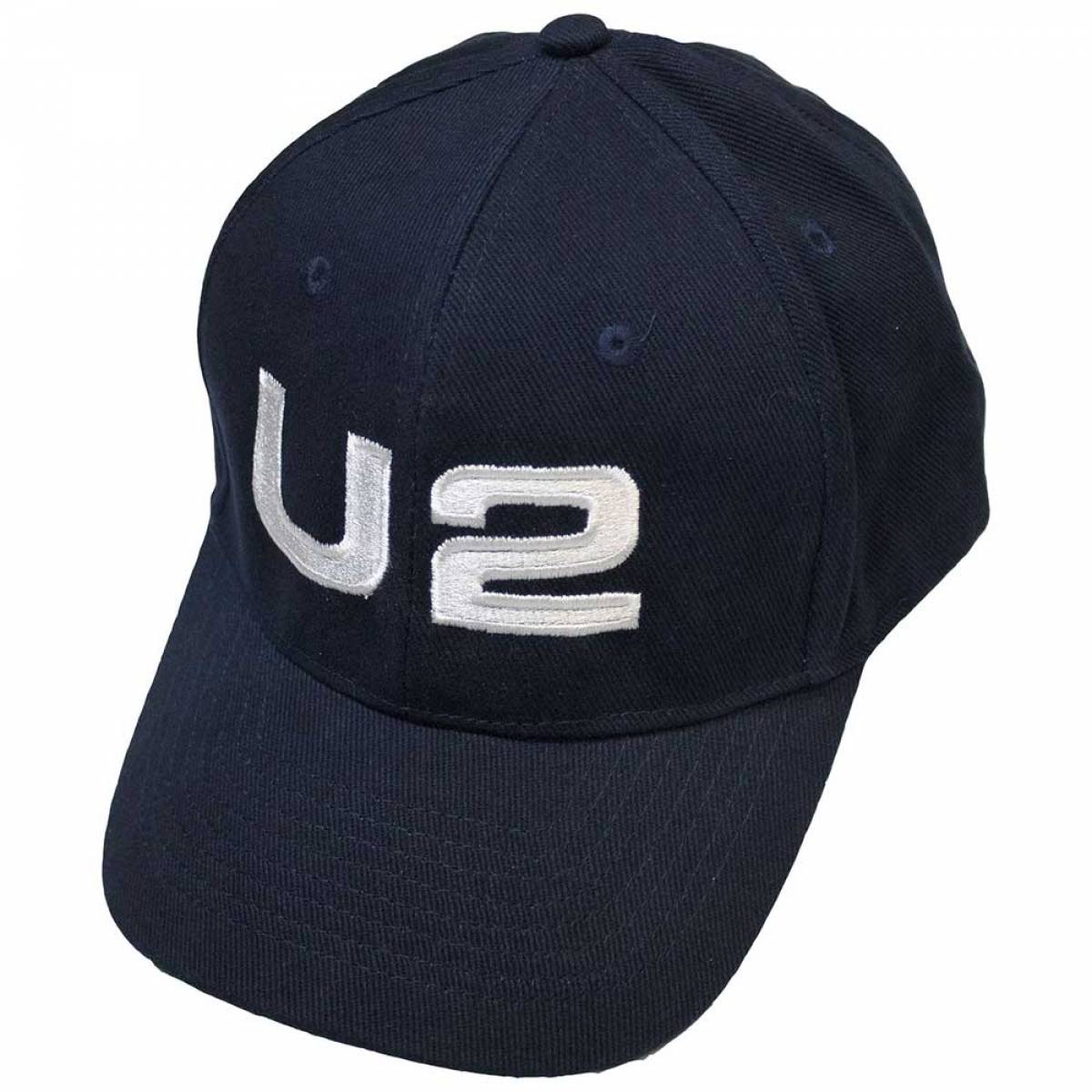【予約商品】U2 Unisex Baseball Cap: White Logo (Navy Blue) (Ex-Tour) - NAVY BLUE