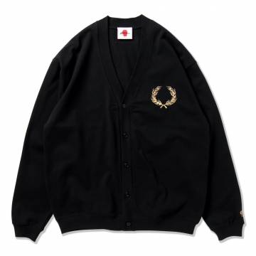 【予約商品】PUNK DRUNKERS (パンクドランカーズ) ファイヤーカーディガン - BLACK