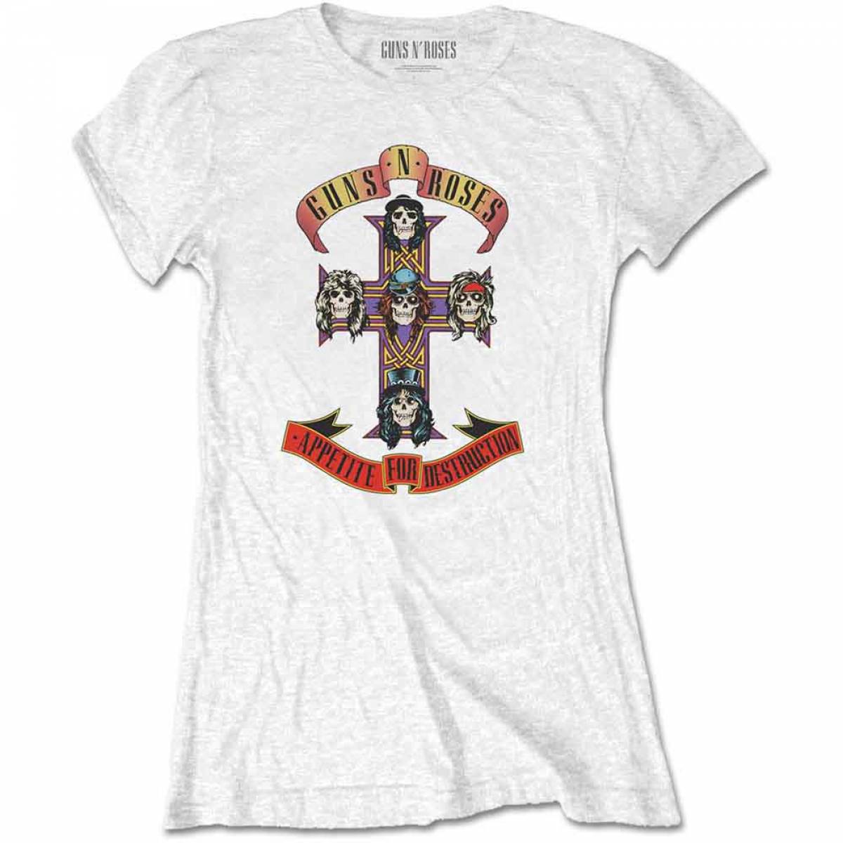【予約商品】The Rolling Stones Unisex Retail Pack バンドTシャツ: Appetite for Destruction (White) - WHITE