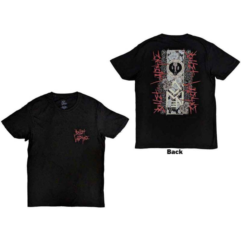 【予約商品】BULLET FOR MY VALENTINE バンドTシャツ ユニセックス: Floral Omen (Black) (Back Print)