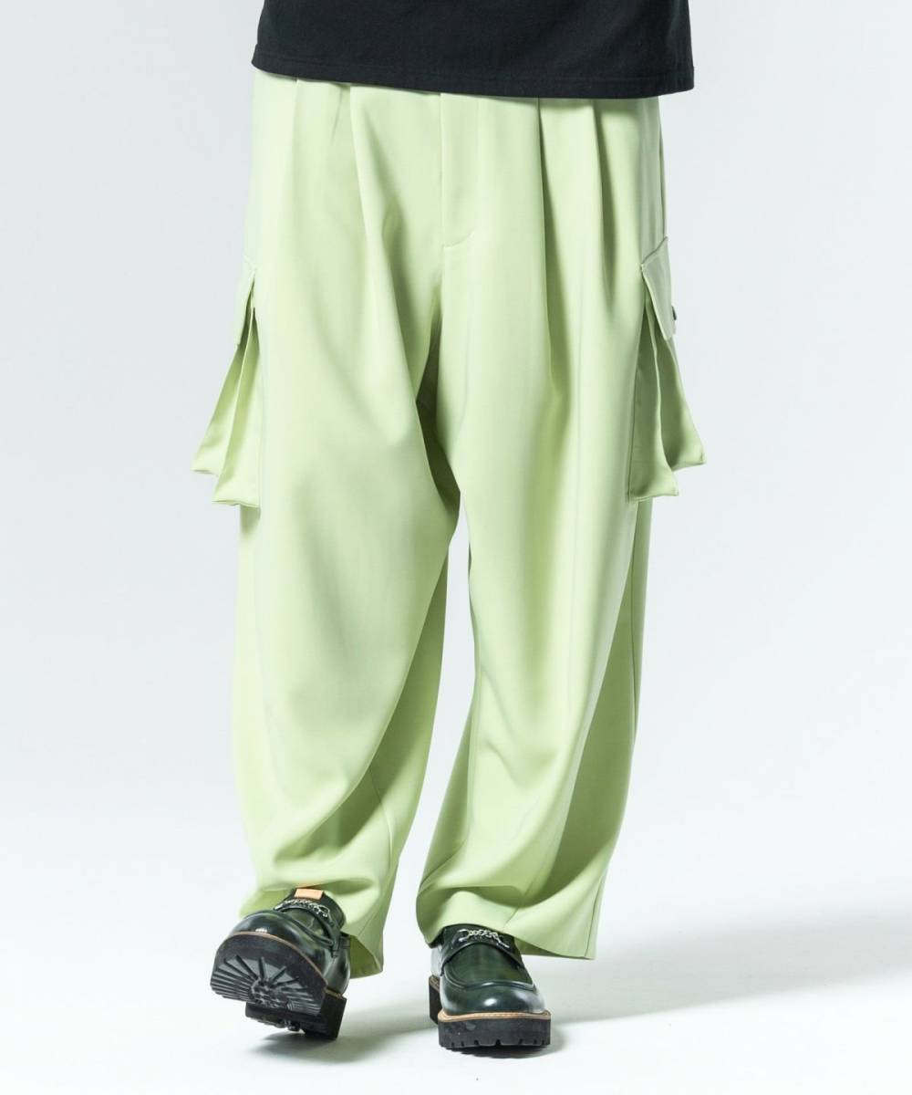 【予約商品】glamb(グラム)GB0225/P17 : Color Cargo Slacks / カラーカーゴスラックス - Lime