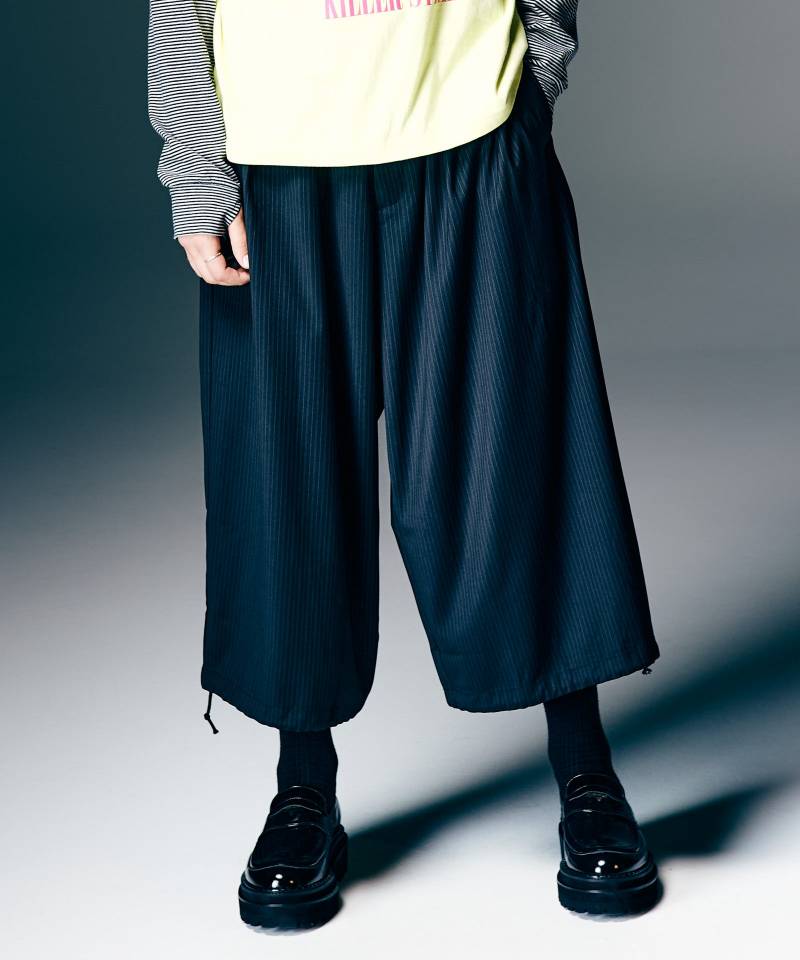 【予約商品】glamb(グラム) Easy Wide Cropped Pants / イージーワイドクロップドパンツ - Black