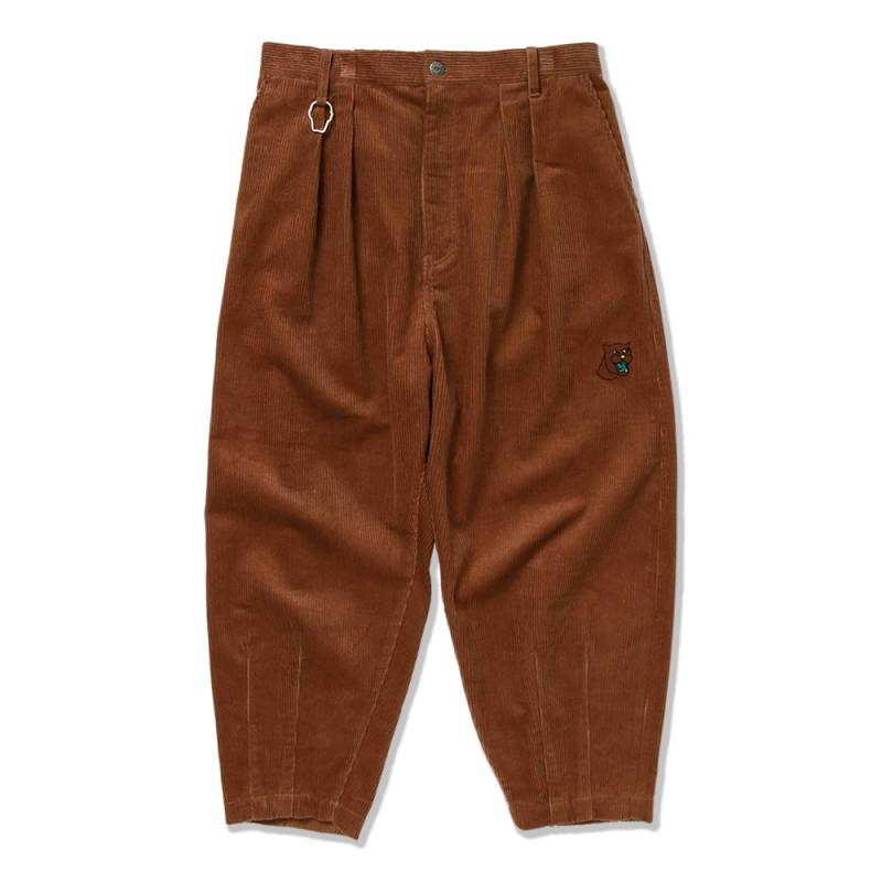 【予約商品】PUNK DRUNKERS (パンク・ドランカーズ) 豹デュロイパンツ - BROWN