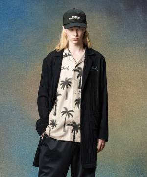 【予約商品】glamb(グラム)GB0225/SH06 : Sheer Long Shirt / シアーロングシャツ - Black