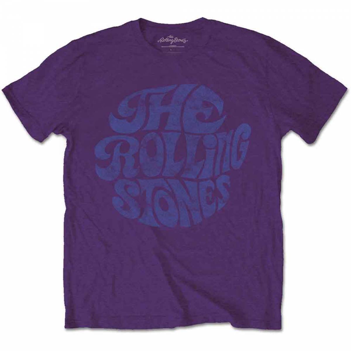 【予約商品】THE ROLLING STONES バンドTシャツ ユニセックス: Vintage 70s Logo (Purple) - PURPLE