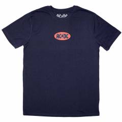 【予約商品】AC/DC バンドTシャツ ユニセックス: Mini Oval Logo (Navy Blue) - NAVY BLUE