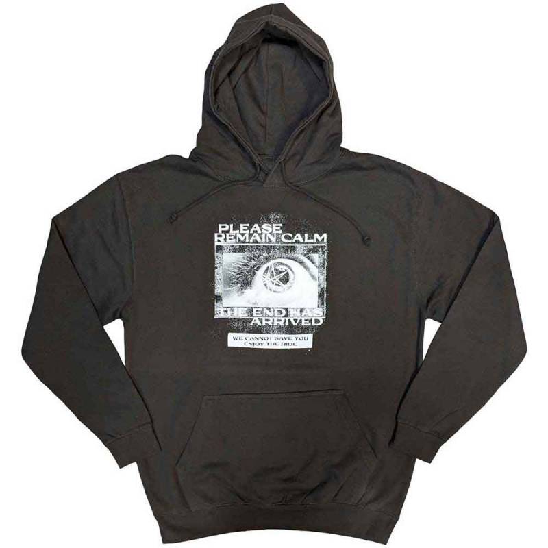 【予約商品】BRING ME THE HORIZON Unisex Pullover Hoodie: Remain Calm FP (Grey) - GREY
